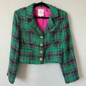 Opera by Mimi Vintage Tweed Blazer Wool Blend M